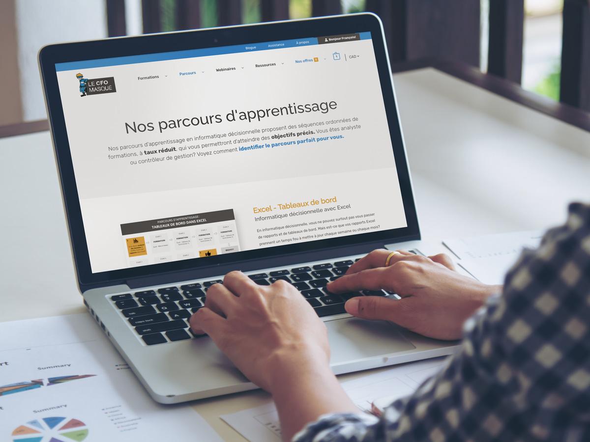 Unik Web a rendu le site du CFO Masqué plus performant et intégré de multiples fonctionnalités sur mesure au CMS