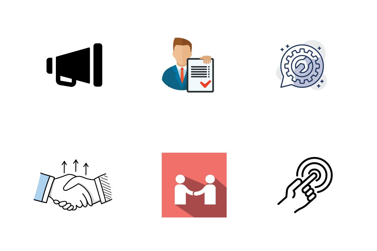 Create or use icons that are in line with your defined visual identity.