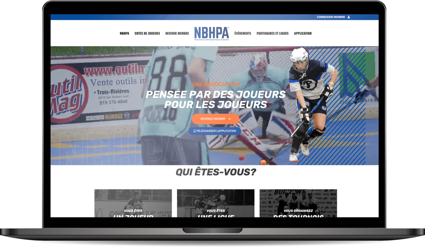 Le site Internet de la NBHPA, conçu par Unik Web, permet de voir l’évolution des matchs en temps réel.